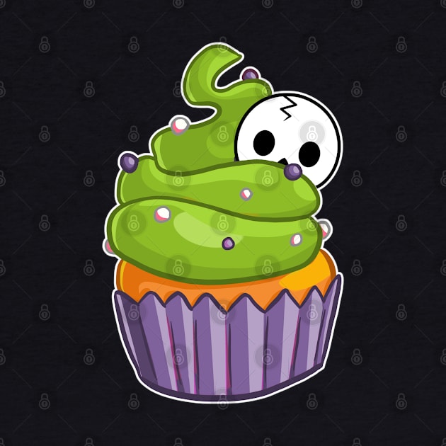 Spoopy Kawaii Cute Halloween Cupcake by Wanderer Bat